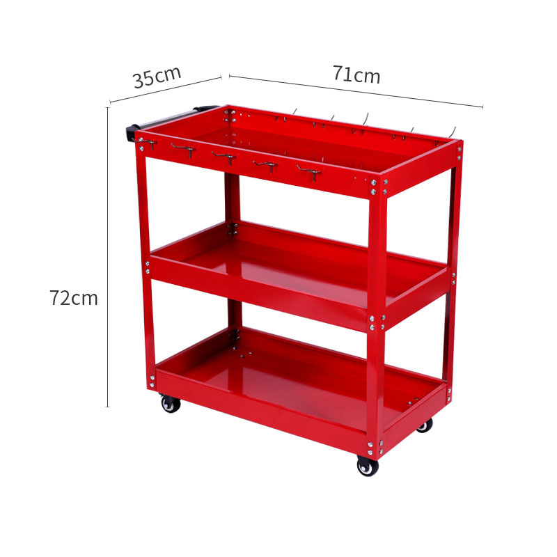 Tools Trolley For Workshop - รถเข็นเครื่องมือ 3 ชั้น แบบมีล้อเลื่อน โครงเหล็กแข็งแรง ทนทาน