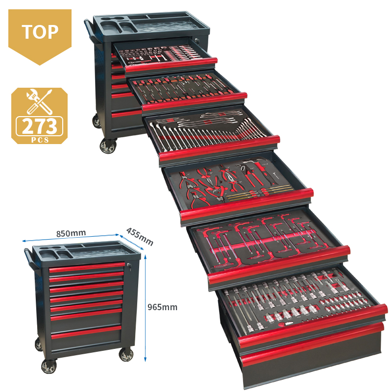 Tools Trolley For Workshop - รถเข็นเครื่องมือ 7 ลิ้นชัก พร้อมชุดเครื่องมือโฟม EVA 273