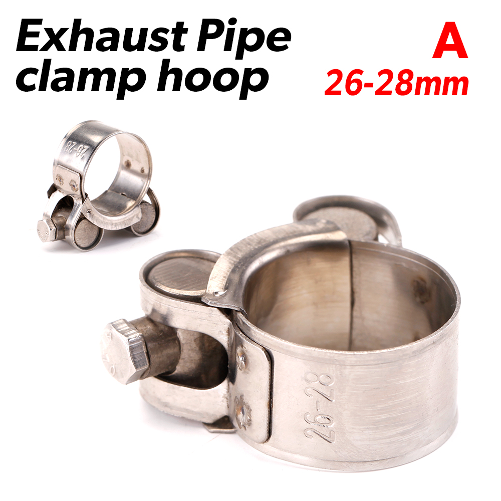 Pipe Clamp Bar - แคลมป์ท่อไอเสียรถจักรยานยนต์สแตนเลสขนาด 26-85 มม. เหมาะสำหรับชุดแคลมป์ท่อไอเสียรถจักรยานยนต์แบบปลอก