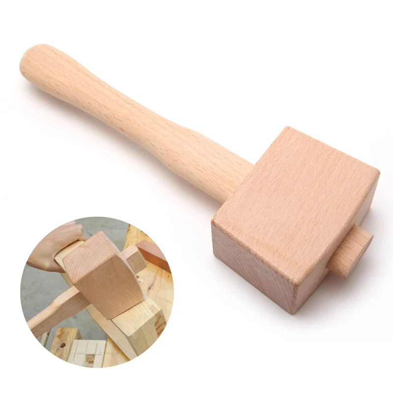 Mallet Wood Carving - เครื่องมือทำหนังทำมือ DIY, เครื่องมืองานไม้, งานไม้ทำมือสำหรับเด็ก, ค้อนไม้บีช, ค้อนแกะสลักไม้