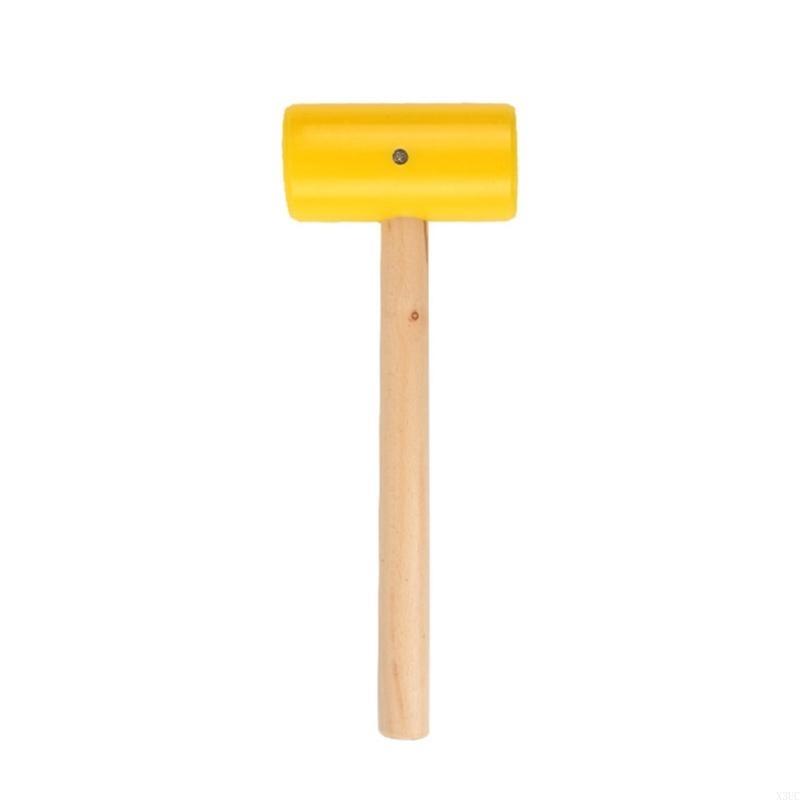Mallet Wood Carving - งานฝีมือหนัง DIY Mallet มือจับยาวเย็บหนัง Cowhides เครื่องมือการแกะสลักหนังค้อนหนังคลังสินค้า