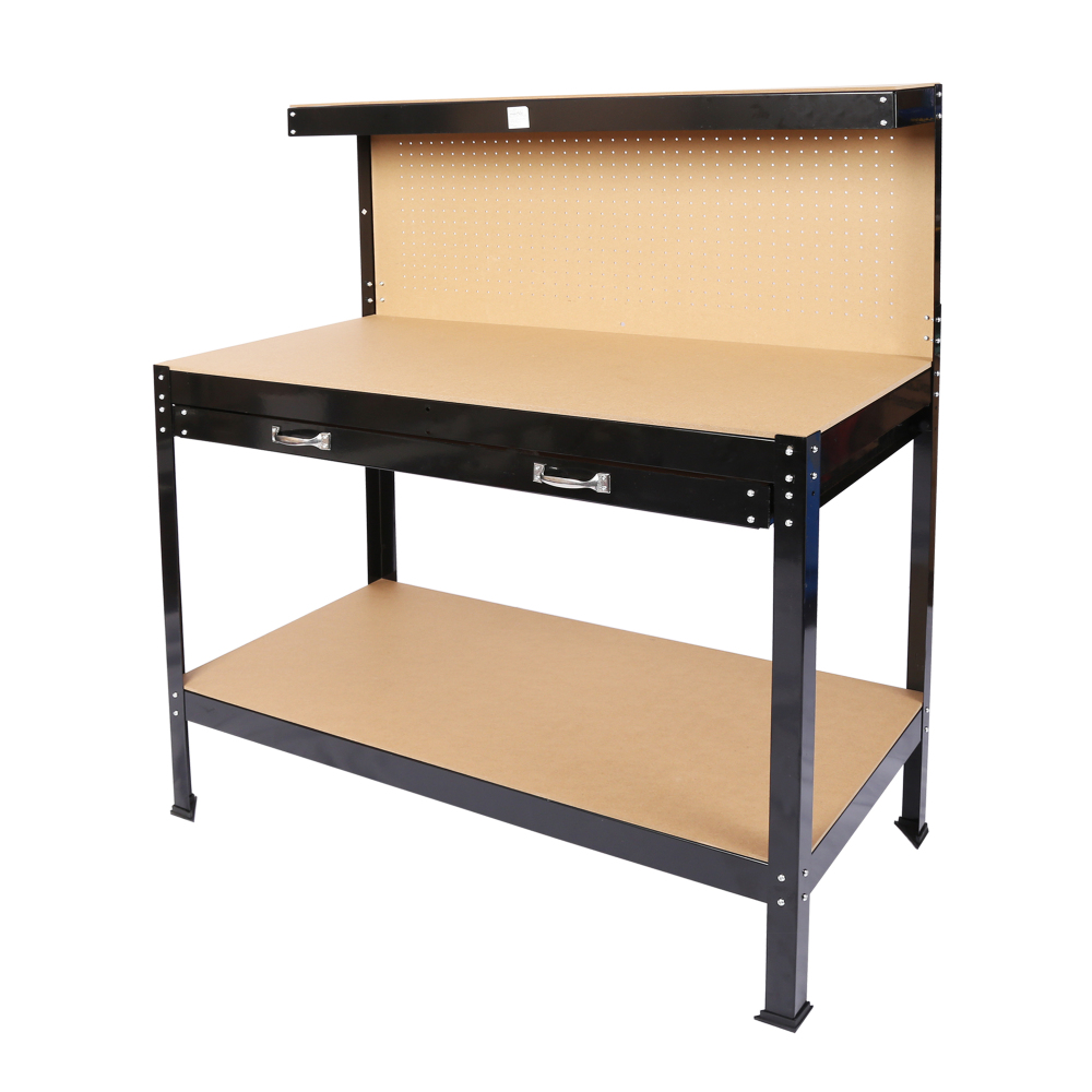 โต๊ะทำงานเหล็กพร้อมที่เก็บเครื - Workshop Tools Bench บทวิจารณ์และราคา