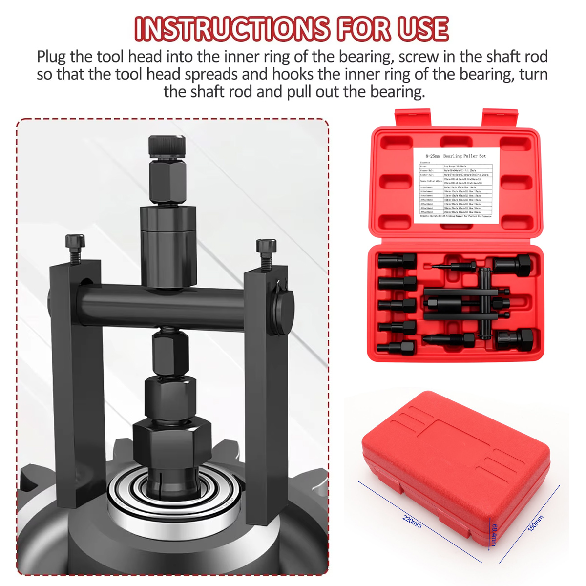 ชุดถอดลูกปืนมอเตอร์ไซค์ 10 ชิ้ - Maintenance Workshop Tools บทวิจารณ์และราคา