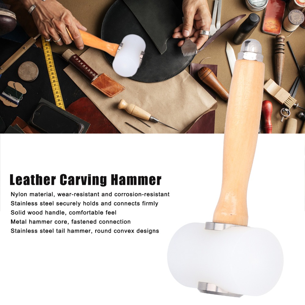ค้อนแกะสลักหนัง ยาว 19 ซม. ด้า - Mallet Wood Carving บทวิจารณ์และราคา