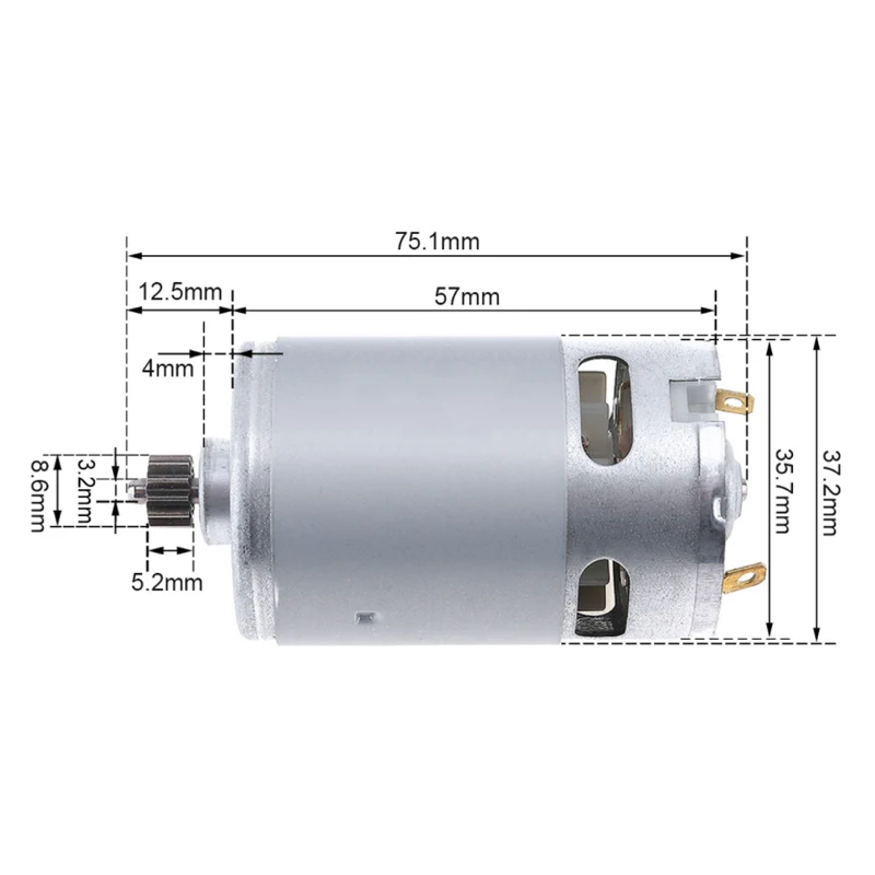 RS550 DC มอเตอร์ 12 13 ฟัน 9.5 - Bosch Drill Gsb 18V บทวิจารณ์และราคา